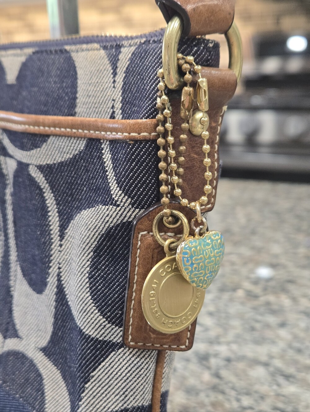 Coach Denim Signature Swingpack Crossbody Bag - Picture 6 of 14
